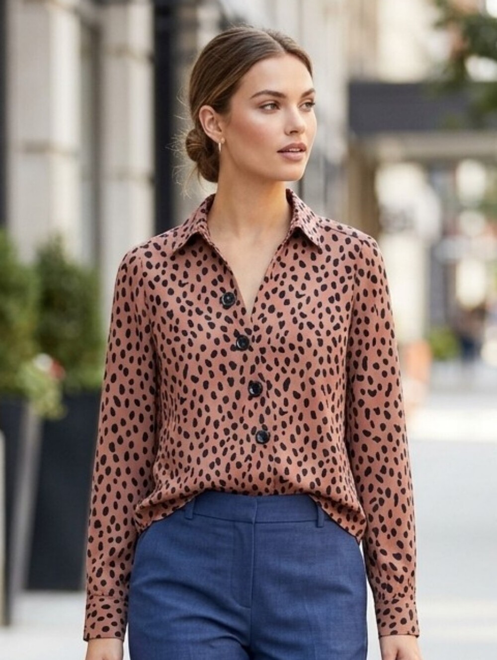 Dynamite Leopard Spot Blouse